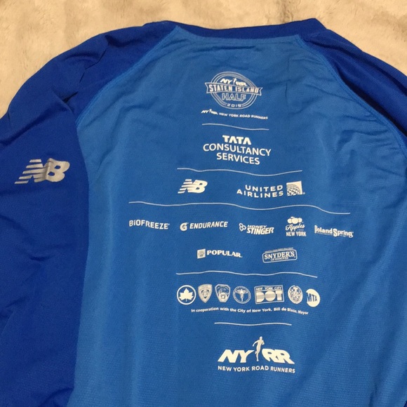 New Balance Running Shirt, Long Sleeve, Staten Island Marathon NYC 2019 - Sz MED - Picture 2 of 3